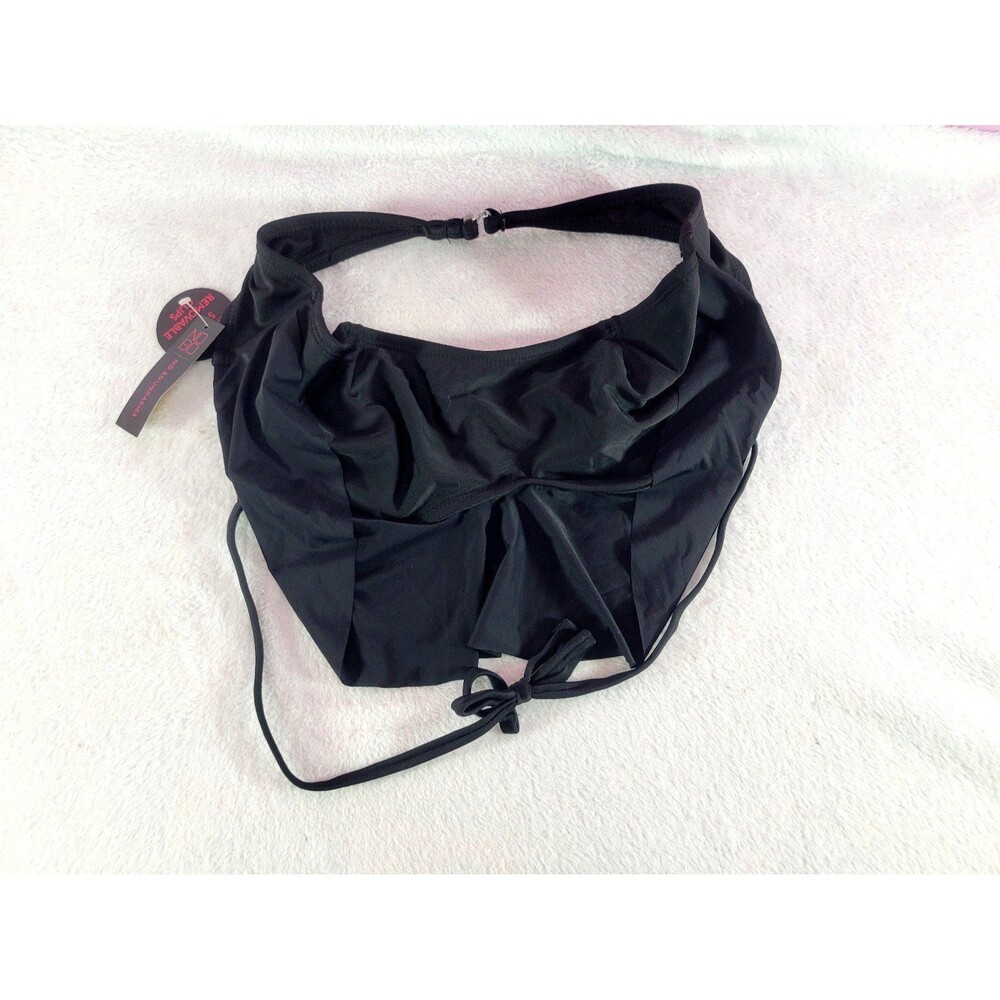 No Boundaries Rich Black Bikini Top Removable Straps & Cup Size L (11-13)